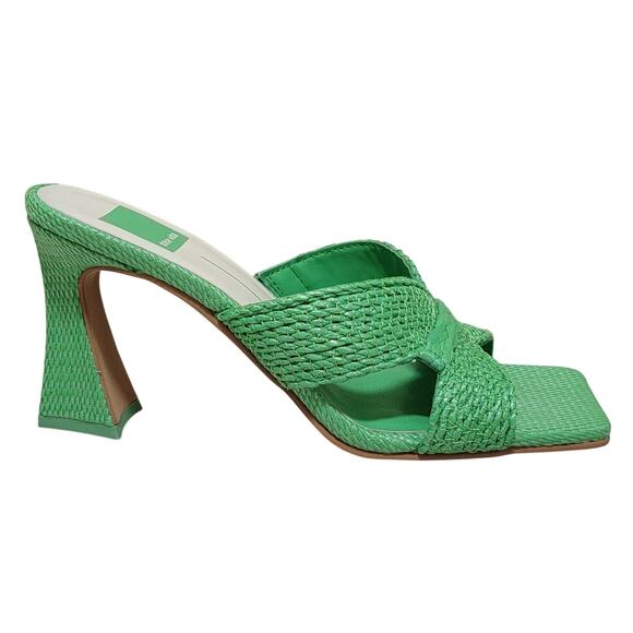 Dolce Vita Women Nitro Espadrille Slide Sandal Size US 6.5 Seaglass Green Raffia - Picture 3 of 6